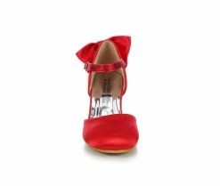 Buy ⌛ Girls' Badgley Mischka Little Kid & Big Kid Layla 👗 Dress 👠 Heels Red Satin ❤️ -GIRLS' BOOTS Shop 4 540