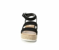 New 🥰 Girls' Soda Little Kid & Big Kid Bryce Flatform 🩴 Sandals Black 👍 -GIRLS' BOOTS Shop 4 568
