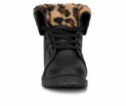 Outlet 👍 Girls' Olivia Miller Little Kid & Big Kid Alivia Lace-Up 🥾 Boots Black 🌟 -GIRLS' BOOTS Shop 4 57