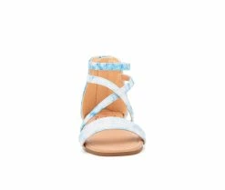 Deals 🔔 Girls' Olivia Miller Little Kid & Big Kid Color Ensemble 🩴 Sandals Blue/White 🌟 -GIRLS' BOOTS Shop 4 572