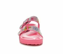 Flash Sale ✔️ Girls' Madden Girl Little Kid & Big Kid Teddy Rhinestone Footbed 🩴 Sandals Pink Multi ✨ -GIRLS' BOOTS Shop 4 583
