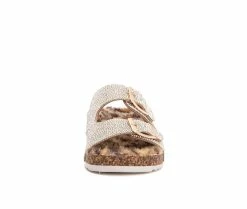 Wholesale 👏 Girls' Olivia Miller Little Kid & Big Kid Leopard Lounge Fuzzy Footbed 🩴 Sandals Leopard 🔥 -GIRLS' BOOTS Shop 4 584