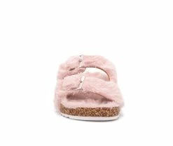 Deals ⌛ Girls' Olivia Miller Little Kid & Big Kid Cloud Lounge Fuzzy Footbed 🩴 Sandals Blush 🛒 -GIRLS' BOOTS Shop 4 623