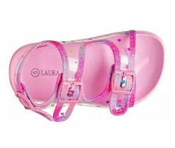 Promo 🛒 Girls' Laura Ashley Toddler 88222H Buckle Footbed 🩴 Sandals Pink Clear ⭐ -GIRLS' BOOTS Shop 4 633