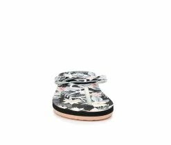 Brand new 😉 Girls' Roxy Little Kid & Big Kid RG Pebbles VII Flip-Flops Black/Coral 😉 -GIRLS' BOOTS Shop 4 658