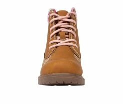 New 💯 Girls' Deer Stags Toddler & Little Kid & Big Kid Mak 2 Waterproof Lace-Up 🥾 Boots Wheat/Pink 😀 -GIRLS' BOOTS Shop 4 83
