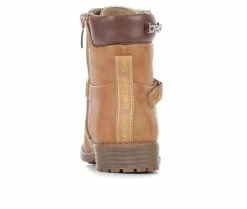 Cheap 🤩 Girls' Bebe Little Kid & Big Kid Lynwood Lace-Up 🥾 Boots Cognac ⌛ -GIRLS' BOOTS Shop 5 3