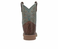 Flash Sale 🧨 Kids' Dan Post Big Kid Lil' Bisbee Cowboy 🥾 Boots Brown/Blue ⌛ -GIRLS' BOOTS Shop 5 327