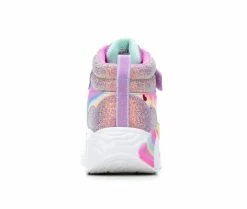 Hot Sale 👏 Girls' Skechers Little Kid & Big Kid Unicorn Dreams Light-Up High-Top 👟 Sneakers Silver Multi 😍 -GIRLS' BOOTS Shop 5 424