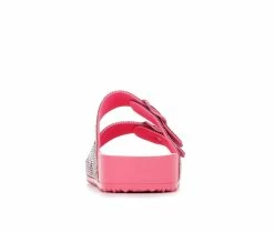 Flash Sale ✔️ Girls' Madden Girl Little Kid & Big Kid Teddy Rhinestone Footbed 🩴 Sandals Pink Multi ✨ -GIRLS' BOOTS Shop 5 569