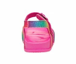 New ❤️ Girls' Laura Ashley Toddler 88224H Adjustable Footbed 🩴 Sandals Multi Glitter 😉 -GIRLS' BOOTS Shop 5 620