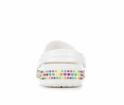 Discount 👏 Girls' Crocs Little Kid & Big Kid Gem Crocband Clogs White 🎁 -GIRLS' BOOTS Shop 5 694