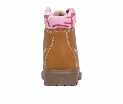 New 💯 Girls' Deer Stags Toddler & Little Kid & Big Kid Mak 2 Waterproof Lace-Up 🥾 Boots Wheat/Pink 😀 -GIRLS' BOOTS Shop 5 82