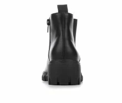 Budget ✔️ Girls' Soda Little Kid & Big Kid Pioneer Lugged Heel 🥾 Boots Black 🎉 -GIRLS' BOOTS Shop 5 92